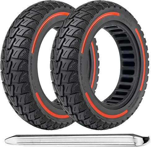 TOCBEUU 10x2.5 Inch Solid Tires for Electric Scooter, 60/70-6.5 Replacement Wheels, Rubber Tyre for Segway Ninebot Max G30P/G30LP/G30/G30D/G30E/G30LP/G30D II/G30 Max/G2/F2 pro& Hiboy S2 MAX (2PCS) in Kuwait