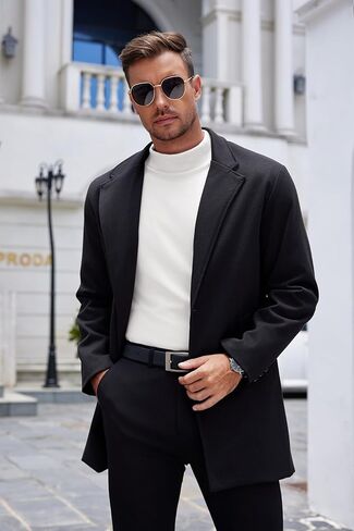 قمصان COOFANDY رجالي ذات ياقة مدورة وأكمام طويلة أساسية حرارية ورقبة سلحفاة قميص داخلي خفيف الوزن بلوفر وسترات علوية in Kuwait