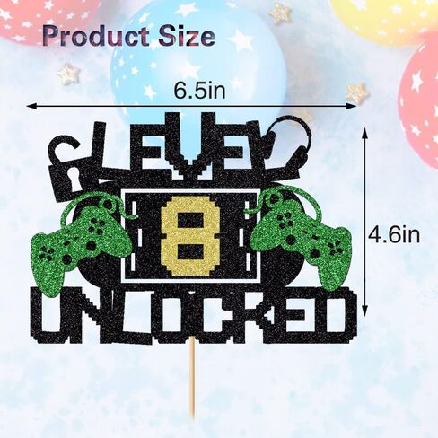 Level 10 Unlock Cake Toppers Video Game Cake Toppers Game Console Controllers Gaming Headsets Birthday Cake Toppers (10), Multicolor in Kuwait