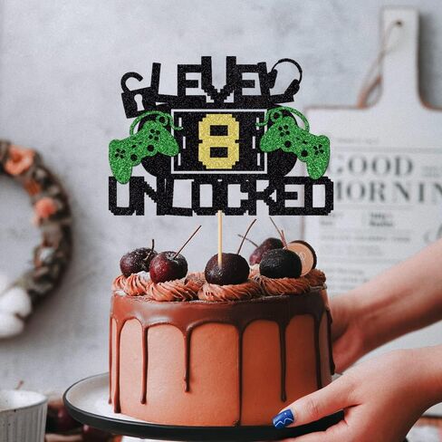 Level 10 Unlock Cake Toppers Video Game Cake Toppers Game Console Controllers Gaming Headsets Birthday Cake Toppers (10), Multicolor in Kuwait