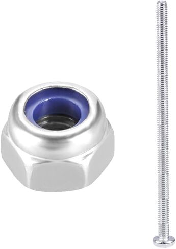 uxcell M4x80mm Pan Phillips Cross Head Screw 10pcs and M4x0.7mm Nylon Insert Hex Lock Nuts 10pcs in Saudi Arabia