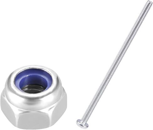 uxcell M4x80mm Pan Phillips Cross Head Screw 10pcs and M4x0.7mm Nylon Insert Hex Lock Nuts 10pcs in Saudi Arabia