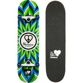 Pro Complete Skateboard 31.5" x 8.25" Heimana Reynolds 7-Ply Maple Blend Construction Full concave, 53mm Wheels, Max Weight 220lbs