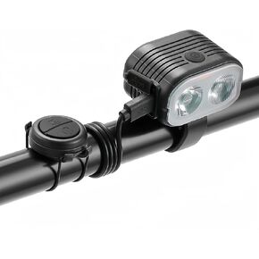 Headlight Horn Light, 2-in-1 Horn Light, 120dB in-Line Horn, 6 Operating Modes, 320mAh Battery USB Rechargeable, Easy Instant Installation, Suitable for All Bicycles, Mountain Bikes and Road Bikes