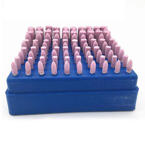 100 PCS Abrasive Stone Points Electric Grinding Accessories Polishing Grinding Head for DIY Polished Engraving Cutting