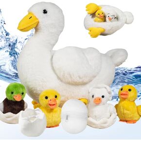 7 in 1 Duck Stuffed Animals, Duck Plush White Duck Stuffed Animal Plush Toy Stuffed Duck Baby Stuff Plush for Girls Boys Birthday Children
