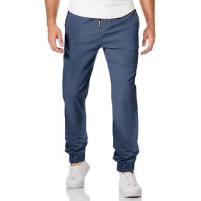 JMIERR Mens Casual Joggers Pants Cotton Drawstring Chino Hiking Pants Outdoor Twill Track Sweatpants with Pockets