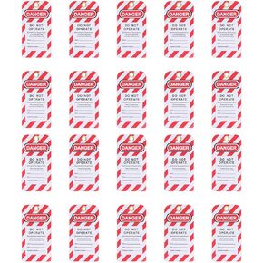 Lockout Tagout Tags - Danger Out of Service Tags - 20PCS PVC 2.95" X 5.71" Lock Out Tag Out Kits Electrical for Equipment Repair, Shutdown Warnings, Hazard Alerts Tags