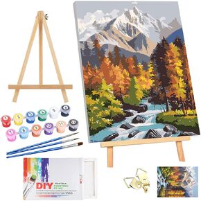 DOMROM Paint by Numbers Kit for Adults with Frame -Eagle, Animals Easy Paint by Numbers Birds Framed Canvas DIY Acrylic Painting Craft for Adults Arts and Crafts for Home Decor(12x16inch)