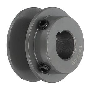 uxcell BK19-5/8 V-Belt Sheave 5/8"Bore 1.95"OD Single Groove Web Sheave Bored-to-Size Sheave, Cast Iron, Belt Section for 3L or B Belt