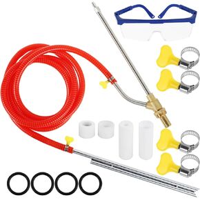 Pressure Washer Sandblasting Kit, Wet Abrasive Sandblaster Attachment, High Pressure 5000 PSl Sand Blaster 1/4 Inch Quick Disconnect Sandblaster Kit, with Replacement Nozzle Tips, Protect Glasses