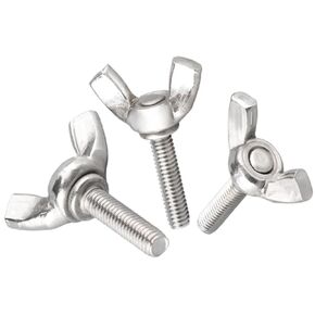 M6x10mm 304 Stainless Steel Wing Butterfly Screws Bolts,Wing Bolt,Machine Fastener,Thumb Hand Screws for Electronic Equipment,5pcs