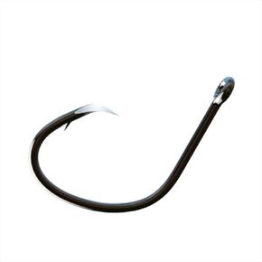 EAGLE CLAW Lancet Circle Offset Fishing Hook, Black Chrome, 4/0, Pack of 12