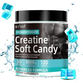 Creatine Monohydrate Gummies 5000mg for Men Women Growth Muscle Enhance Workout Recovery Low Calorie 120 Gummies 30 Day Supply