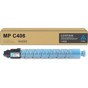 خرطوشة حبر MP C2503 عالية الإنتاجية (4 عبوات، أسود/سماوي/أرجواني/أصفر) - متوافقة مع Lovn C2503H 841918 841921 841920 841919 استبدال خرطوشة الحبر لطابعة Ricoh MP C2003 C2004 C2503 C2504