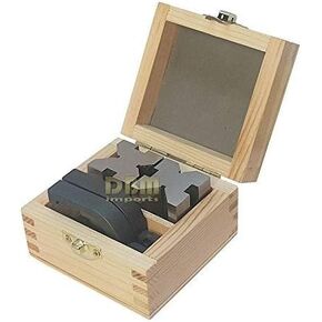 V-Block and Clamp Set Hardened Steel 90 Degree Angle 1 5/8" x 1 1/4" x 1 1/4"