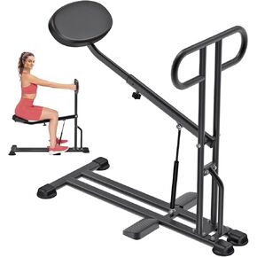 Kipika Squat Machine - Home Gym Workout Equipment for Total-Body Fitness - Low Impact Glute Leg Cardio Trainer with Ergonomic Multi-Grip Handle - 7 Position Seat Adjustment Durable Steel Construction