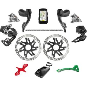 SRAM Red eTap AXS Road Groupset - 2x12-Speed, HRD Shift/Brake Levers, FM Calipers, CL Rotors, Chain, F/R Derailleurs,
