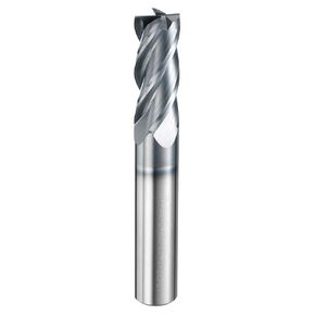 HARFINGTON Carbide Square Nose End Mill Bit 13/32" Cut Dia 4 Flutes TiAlN Coated Milling Cutter for Hardened Steel Metal (13/32" Shank 1" Cut Length 2-3/4" Long 30 Degree Helix HRC53-55)