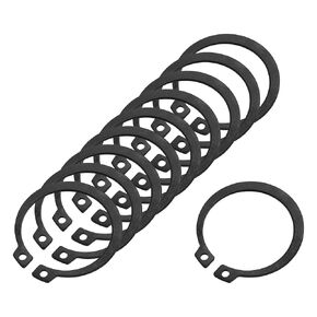 uxcell 5 Pcs External Retaining Rings, 41.1mm 65Mn Carbon Steel, External Circlip Snap Rings Round Wire Snap Rings for Valves Electrical Appliances, Black