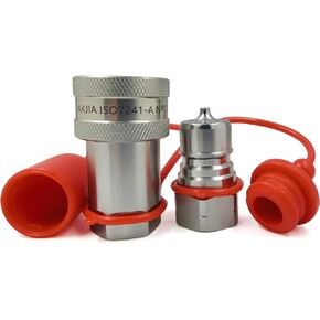 3/4" NPT Thread ISO7241-1 A Hydraulic Quick Disconnect Coupler/Coupling Set with Dust Caps