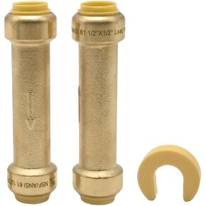 1/2 Inch Push to Connect Check Valve for For Copper, PEX, CPVC Pipe, Push Fit Plumbing Fitting with Disconnect Clip (2 PCS)
