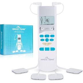 Easy@Home TENS Unit Muscle Stimulator - Electronic Pulse Massager, 510K Cleared, FSA Eligible OTC Home Use Handheld Pain Relief Therapy Device-Pain Management Machine Gift for Mom Dad - EHE009