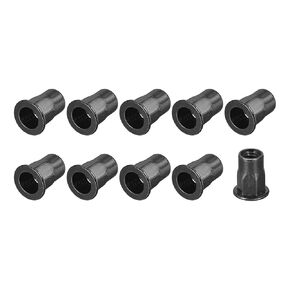 METALLIXITY Rivet Nuts (M6) 20Pcs, Carbon Steel Half Hex Threaded Insert Nuts - for Furniture Mechanical Fasteners, Black