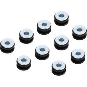 Motorcycle Fairings Grommets, 10pcs Rubber Grommets Motorcycle Grommet Pressure Relief Cushion Kit Motorcycle Accessories with 10Pcs Gakets for Fairings Cowling (Hole Size: Approx. 6mm / 0.24in)