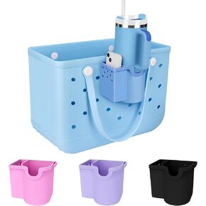 Yran Bogg Bag Cup Holder,Bogg Bag Accessories Cup Holder,Bogg Bag Phone Holder,Bogg Bag Cup Holder for Stanley (Purple)