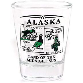 Alaska State Scenery Green New Shot Glass Lpco