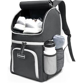 Mangrove Bowling Ball Bag, 2024 Bowling Backpack for 1 Ball, Bowling Bags with Padded Holder, Fits Bowling Shoes Up to Mens Size 14 and Accessories (Gray)