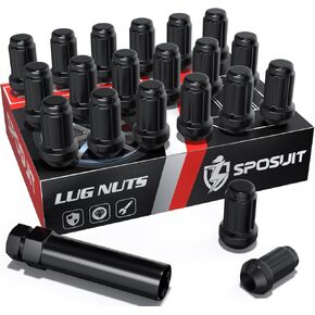Sposuit M14x1.5 Lug Nuts - Replacement for 1999-2024 Chevy Silverado 1500, 2009-2024 Traverse, 2015-2024 Colorado, 2001-2024 Tahoe, 2007-2013 Avalanche - Closed End Chrome Lug Nut(24 Pcs)