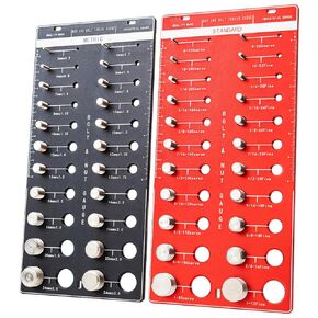 44 Nut and Bolt Thread Checker, Thread Checker, Accurate Size Thread Checker, Bolt Size and Thread Gauge 22 Standard & 22 Metric, Bolt and Nut Identifier Gauge with Inch and Centimeter Ruler