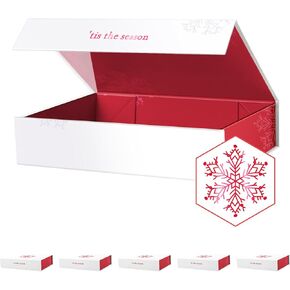 صندوق هدايا PACKHOME مقاس 11x7.8x2.3 بوصة، صندوق هدايا مع غطاء، صندوق قميص قوي مع غطاء مغناطيسي لتغليف الهدايا (وردي لامع) in Kuwait