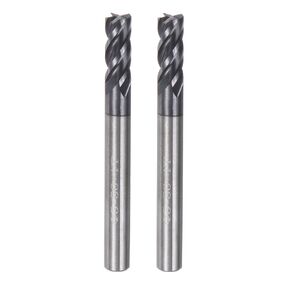uxcell 2pcs 5mm Dia 5mm Shank Square Nose End Mill 4 Flutes HRC45 Carbide AlTiN Coated CNC Router Bits Cutter Tools for End Milling CNC Machining