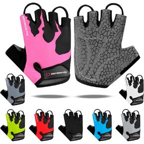 قفازات ركوب الدراجات نصف اصبع للجنسين، مقابض مبطنة، دراجة النخيل، قفازات الصيف للدراجات الجبلية للرجال والنساء، مضادة للانزلاق بدون اصابع، دراجة جبلية قصيرة، رياضية، المشي لمسافات طويلة، تسلق الصالة الرياضية in Kuwait