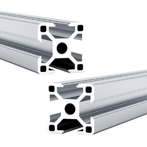 3030 الألومنيوم النتوء 31.5 بوصة / 800 مم طول T فتحة فضية 2 حزمة، الألومنيوم المبثوق 30 مم × 30 مم 30 سلسلة T نوع الملامح المؤكسدة الأوروبية القياسية إطار السكك الحديدية الخطية 2 قطعة in Kuwait