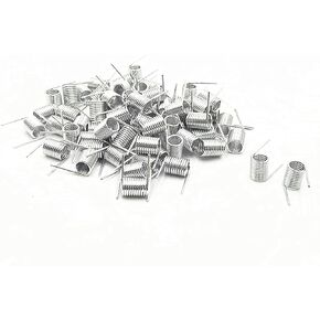 0.8x6.0x8.0 mm Zinc Plated Straight Torsion Spring 50 pcs