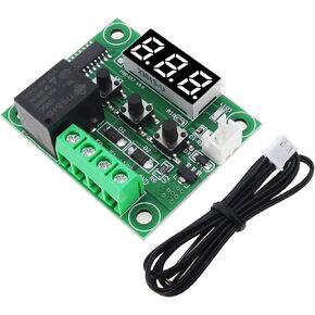 Temperature Controller Module, DC 12V XH-W1209 Digital Thermostat Module with Waterproof NTC Probe -50~110 Degrees Celsius Electronic Temperature Temp Control Module Switch