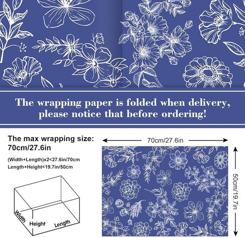 JarThenaAMCS 8 Sheet Ocean Wrapping Paper -Not Roll- White Blue Seashell Gift Wrap Paper Folded Flat Under the Sea Art Paper for Summer DIY Crafts Gift Wrapping in Kuwait