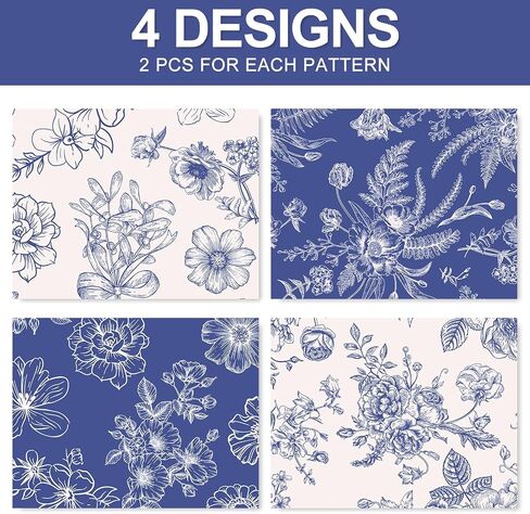 JarThenaAMCS 8 Sheet Ocean Wrapping Paper -Not Roll- White Blue Seashell Gift Wrap Paper Folded Flat Under the Sea Art Paper for Summer DIY Crafts Gift Wrapping in Kuwait
