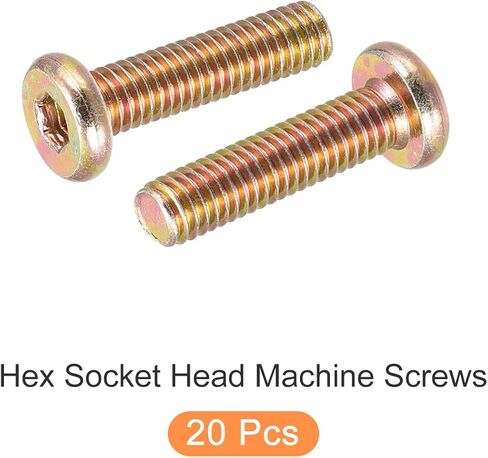 Hex Socket Head Machine Screws, (M6x16mm) 20Pcs, Carbon Steel Screws - for Machinery, Furniture, DIY in Saudi Arabia