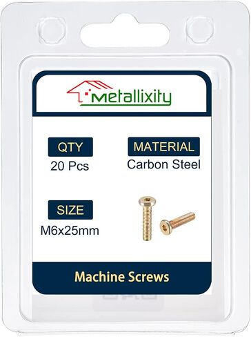 Hex Socket Head Machine Screws, (M6x16mm) 20Pcs, Carbon Steel Screws - for Machinery, Furniture, DIY in Saudi Arabia