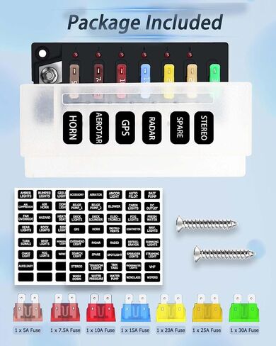 12V Fuse Block, 4 Circuits Waterproof Marine Fuse Panel Relay Box Kit with LED Indicator Damp-Proof Cover, 12 Volt Fuse Box Kit ATO Blade Fuse Block for 12V/24V Automotive Car RV Truck Boat in Saudi Arabia