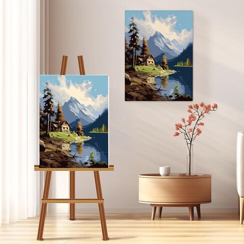 DOMROM Paint by Numbers Kit for Adults with Frame -Eagle, Animals Easy Paint by Numbers Birds Framed Canvas DIY Acrylic Painting Craft for Adults Arts and Crafts for Home Decor(12x16inch) in Saudi Arabia