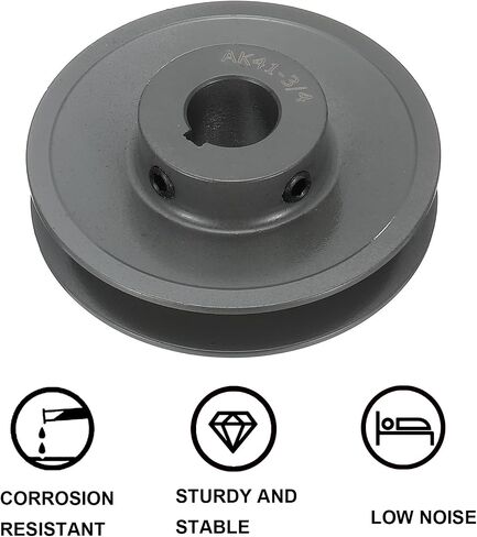 uxcell AK41-3/4 V-Belt Sheave 3/4"Bore 3.95"OD Single Groove Web Sheave Bored-to-Size Sheave, Cast Iron, Belt Section for 4L or A Belt in Saudi Arabia