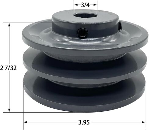 2BK40-3/4, 2BK4034 v Belt Pulley,3.95'' inch OD 3/4'' Inch Bore,Cast Iron Material, BK Double Groove Motor Pulley for "4L" or "A" Belts and "5L" or "B" Belts in Kuwait