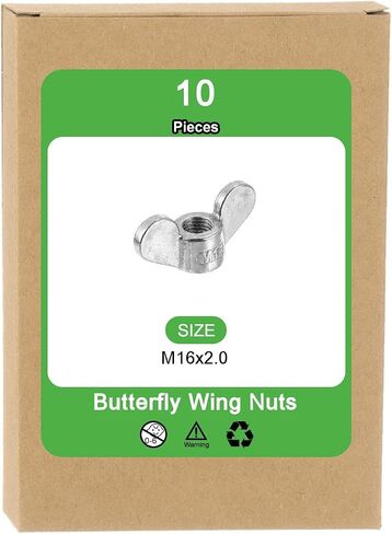 uxcell M10x1.5mm Wing Nut 4 Pcs, 304 Stainless Steel Butterfly Wing Nuts Fasteners Parts Hand Twist Tighten Wing Nuts for Machinery Electronic Equipment DIY, Silver in Saudi Arabia