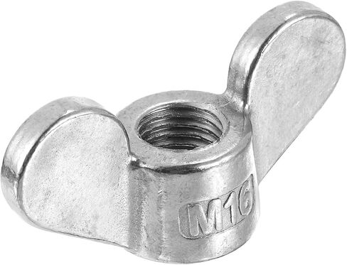 uxcell M10x1.5mm Wing Nut 4 Pcs, 304 Stainless Steel Butterfly Wing Nuts Fasteners Parts Hand Twist Tighten Wing Nuts for Machinery Electronic Equipment DIY, Silver in Saudi Arabia